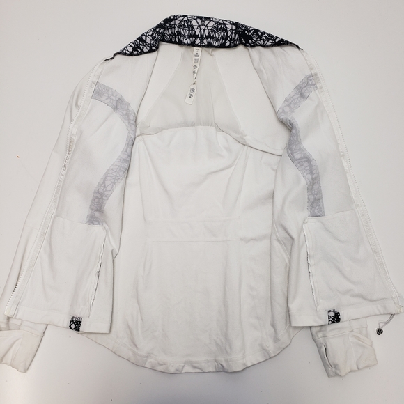 Lululemon Define Jacket Brushed White / White Black Glacier Lace Size 12 - Picture 14 of 16